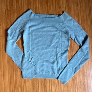 Banana Republic Pale Blue Off-the-Shoulder Sweater